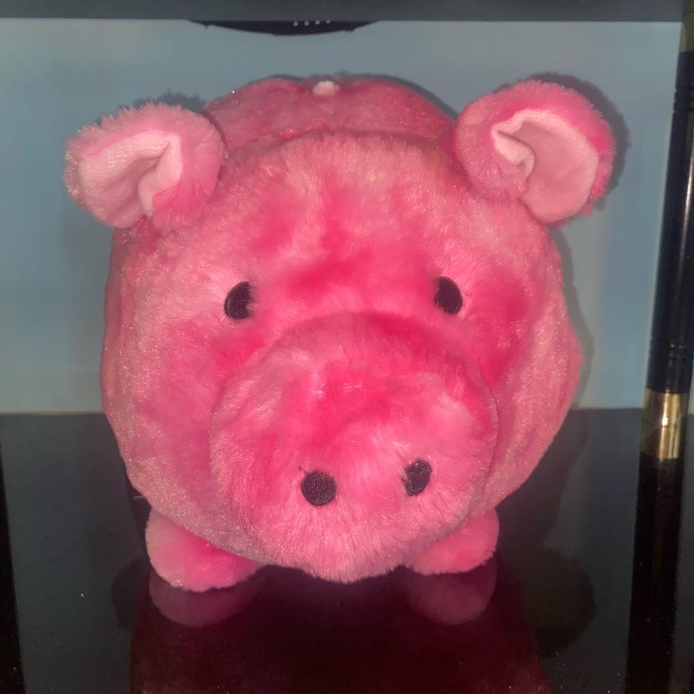 soft pink piggy bank